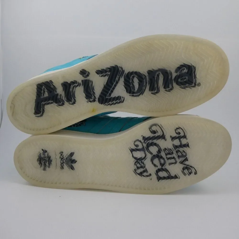 adidas Mens 9.5 Womens 11 Arizona x Superstar Have an Iced Day Teal White GZ2871